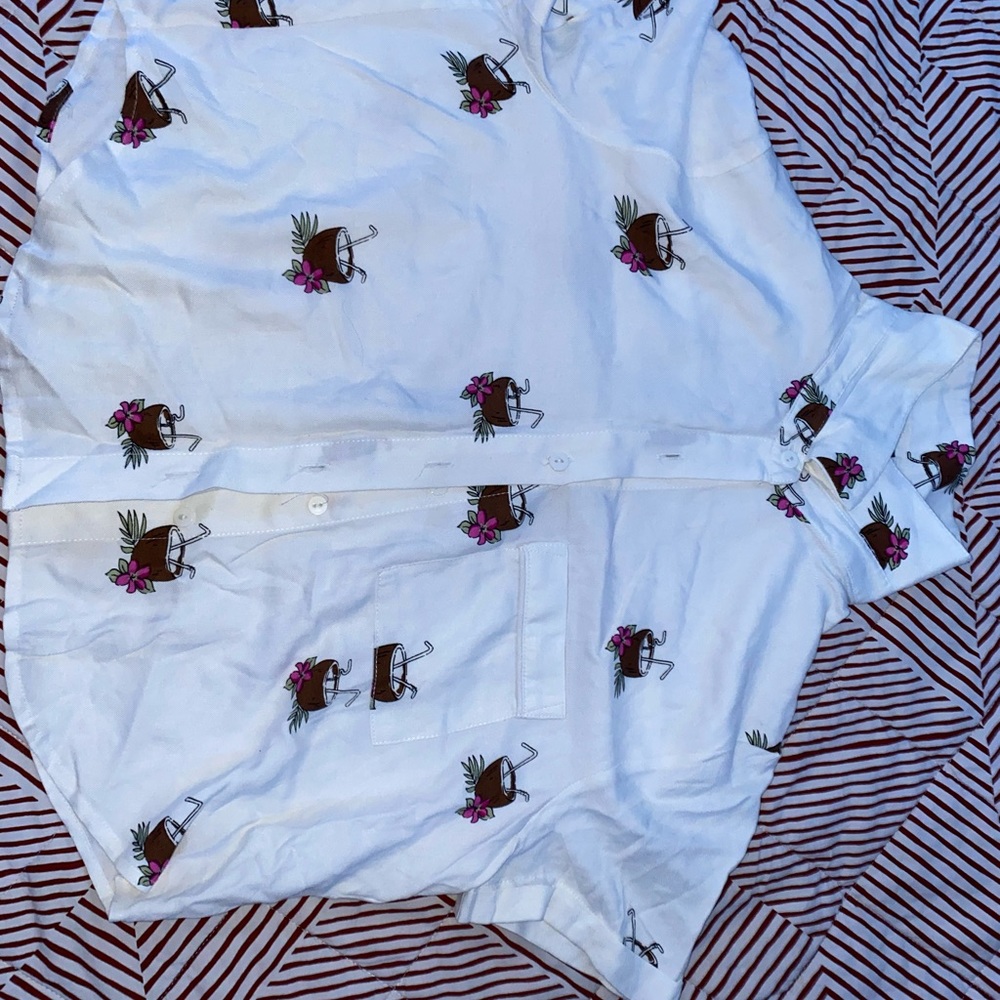 Coconut crop top blouse